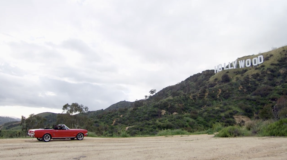 The Hollywood sign on 'The Bachelorette'