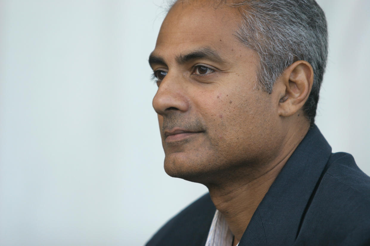 BBC journalist and presenter George Alagiah pictured at the Edinburgh International Book Festival where he talked about his new book entitled Home From Home about Sri Lanka. The Book Festival was the World's largest literary event and featured writers from around the world. The 2006 event featured around 550 writers and ran from 13-28 August. (Photo by Colin McPherson/Corbis via Getty Images)