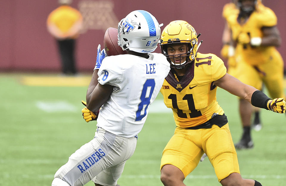 Middle Tennessee wide receiver Ty Lee has 209 catches in his college career. (AP Photo/John Autey)