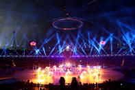 <p>The Olympic cauldron is lit during the Opening Ceremony of the PyeongChang 2018 Winter Olympic Games at PyeongChang Olympic Stadium on February 9, 2018 in Pyeongchang-gun, South Korea. (Photo by Jamie Squire/Getty Images) </p>