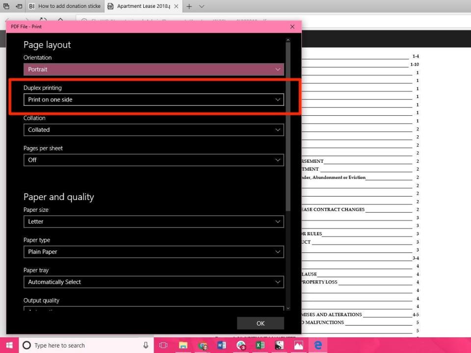 How to print double sided on Windows 2