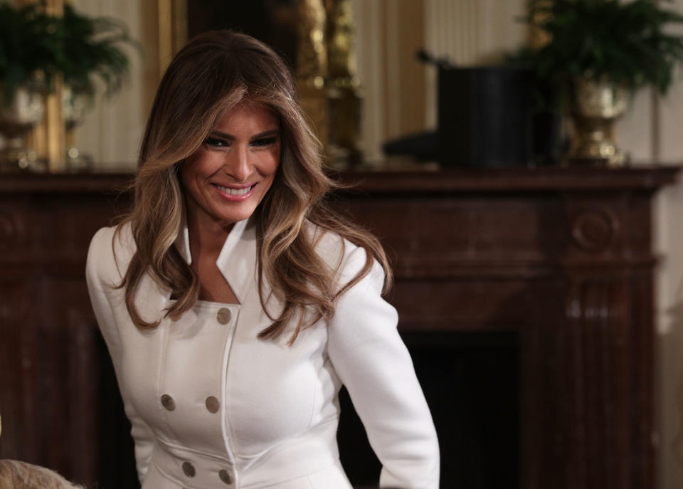 Melania Trump en la Casa Blanca en febrero de 2017. (Photo by Alex Wong/Getty Images)