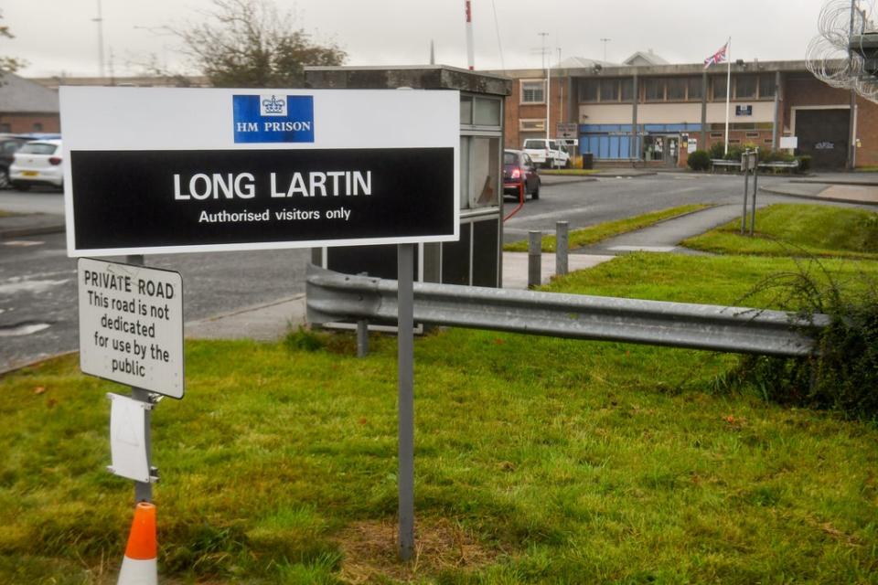 The entrance to HMP Long Lartin in Worcestershire (Jacob King/PA) (PA Archive)