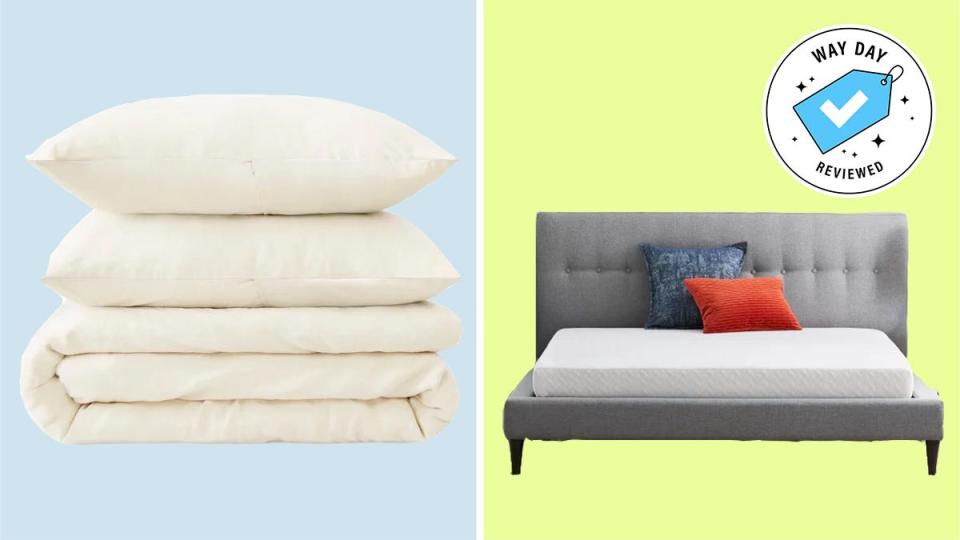 Sleep tight with these Way Day savings on sheets, pillows and mattresses.