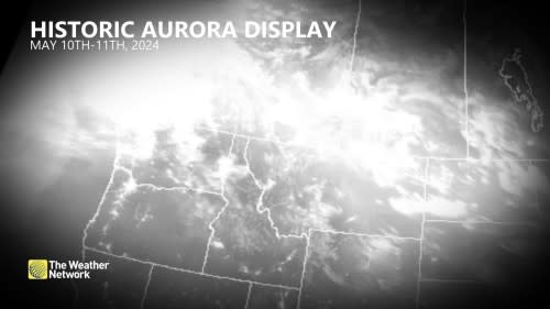 Historic aurora display Western Canada May 10-11, 2024