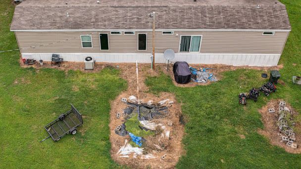 PHOTO: The failing septic tank buried behind Mautree Burke's home causes sewage to rise to the surface of her backyard. (USDA)