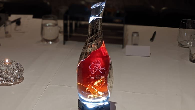 Eagle Rare 25 bottle on table