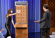 <p>While promoting her new series, <i>The Sinner</i>, Biel stopped by Jimmy Fallon’s <i>Tonight Show</i> to play some charades. She was doing fabulously until the end, when she couldn’t guess hubby Justin Timberlake’s song “Cry Me a River”! (Photo: Theo Wargo/Getty Images for NBC) </p>