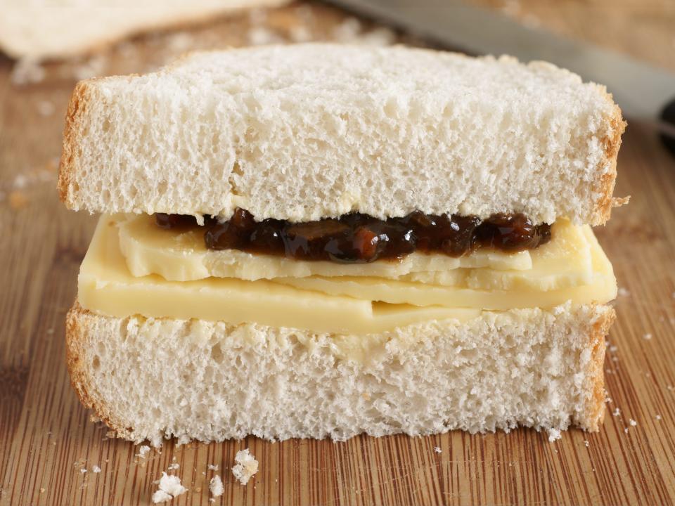 Branston pickle sandwich