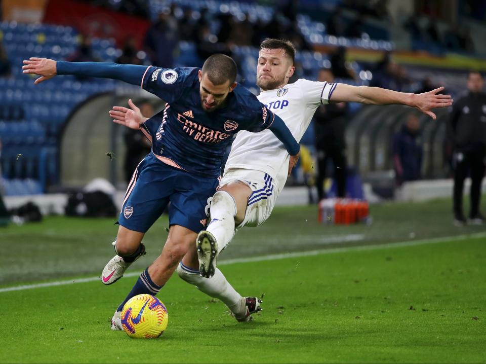 Dani Ceballos in action against LeedsGetty Images