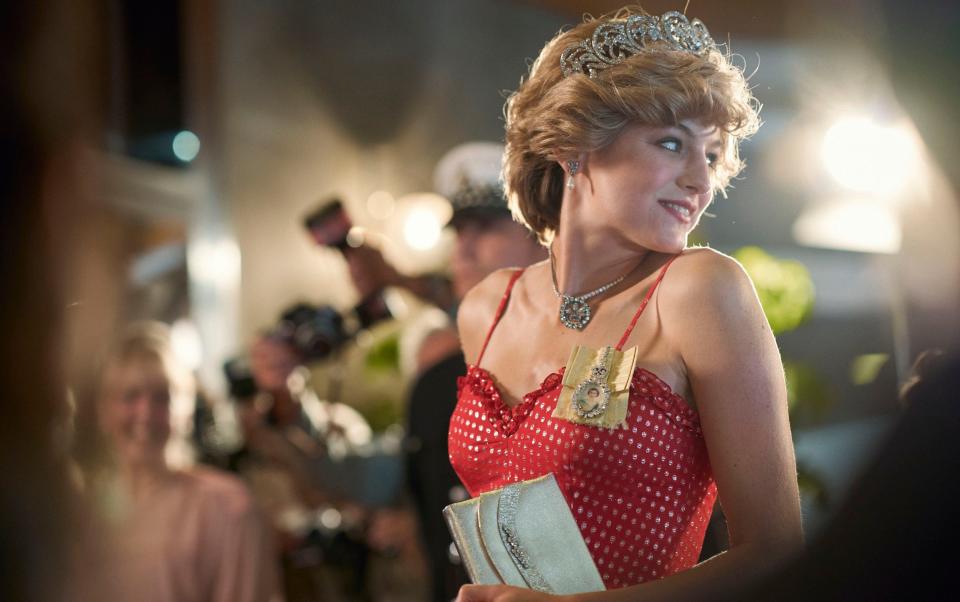 Emma Corrin as Princess Diana in The Crown