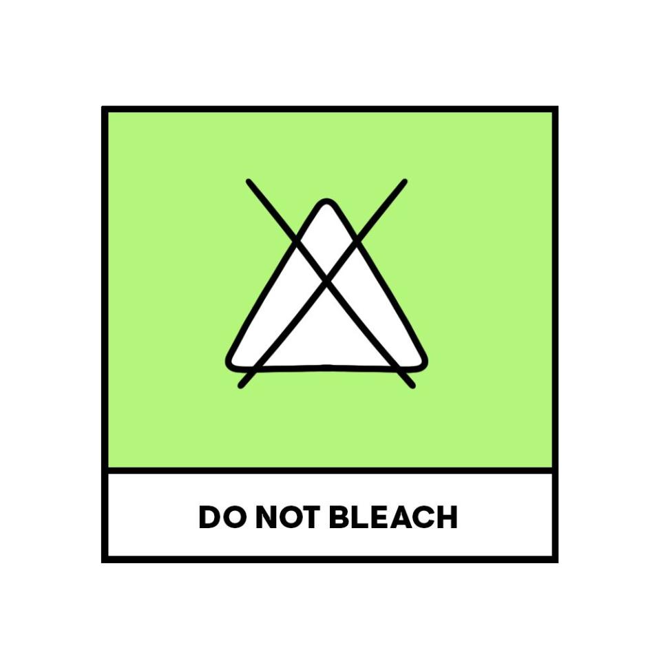 do not bleach laundry symbol