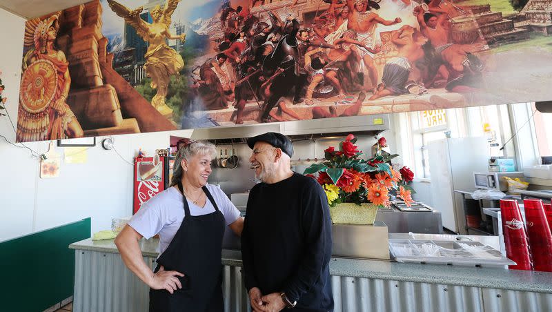 Imelda and Margarito Parra are photographed at their restaurant El Asadero in Salt Lake City on Friday, Oct. 27, 2023. The restaurant will be displaced by a new apartment complex.