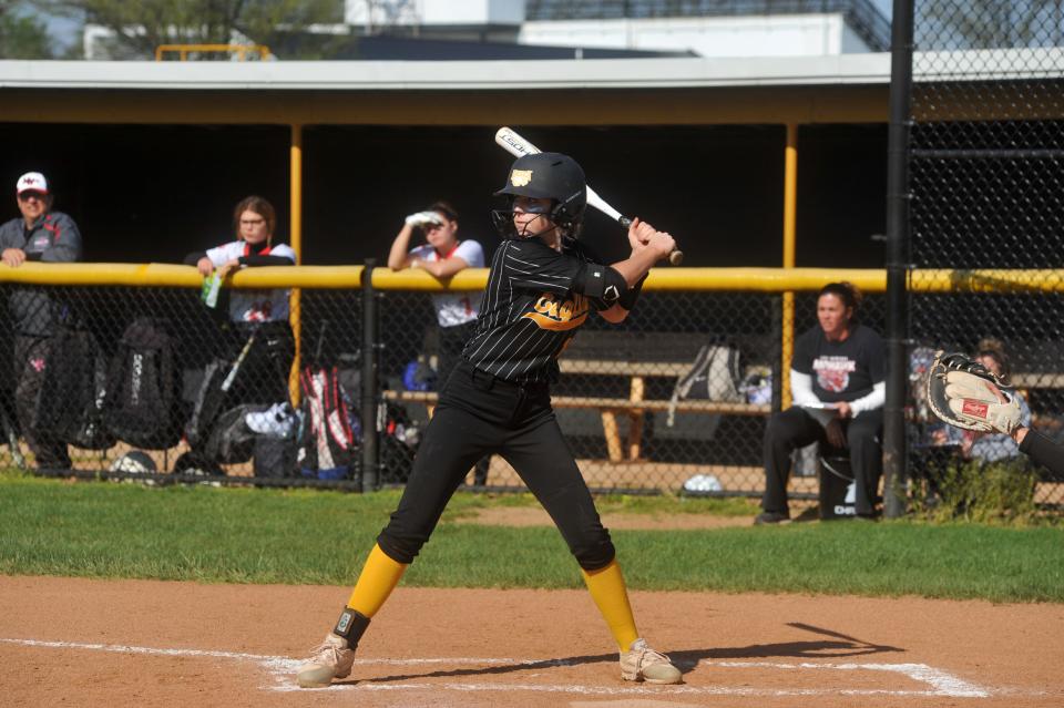 Colonel Crawford's Allison Weithman eyes a pitch.