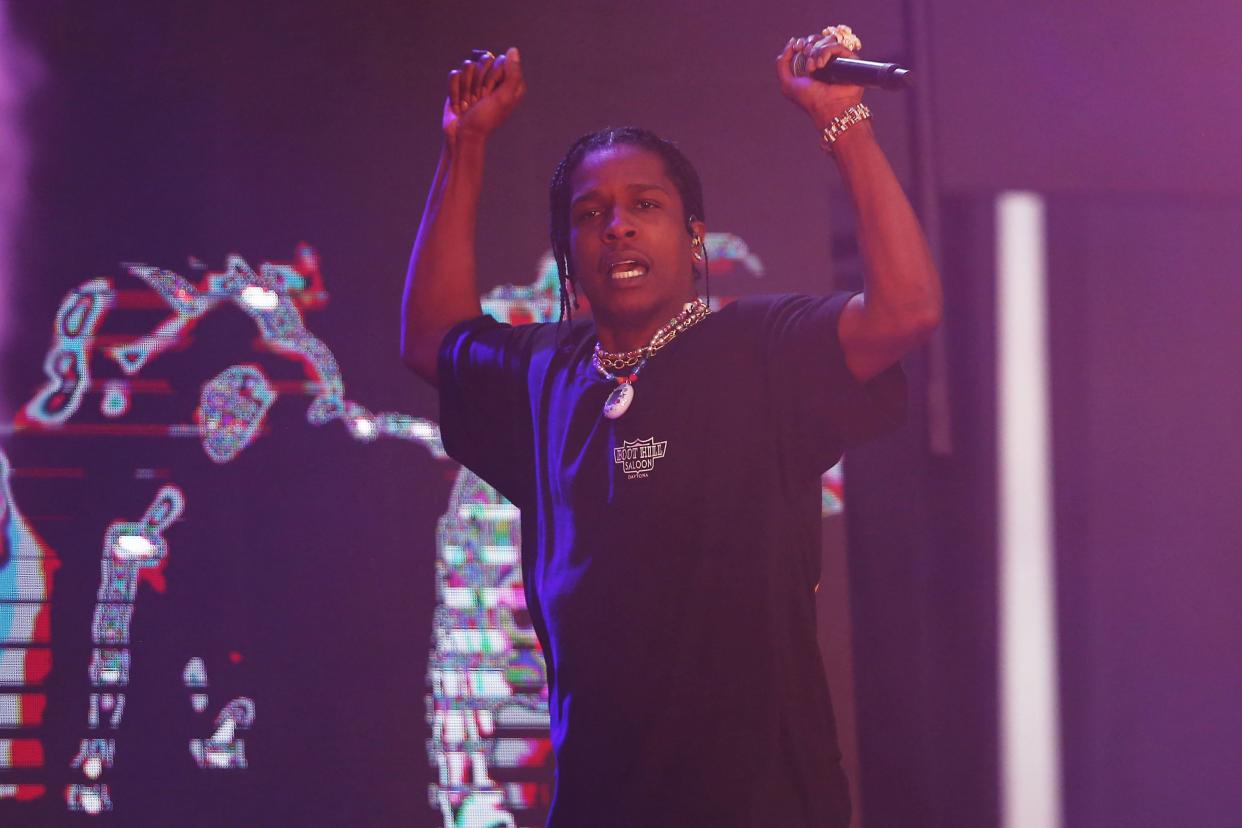 ASAP Rocky perform during day two of Lollapalooza Chile 2022 at Parque Bicentenario Cerrillos on March 19, 2022 in Santiago, Chile.