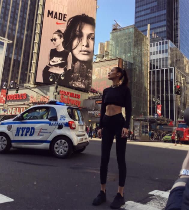 Bella Hadid has posted these snaps of herself looking worryingly thin. Source: Instagram