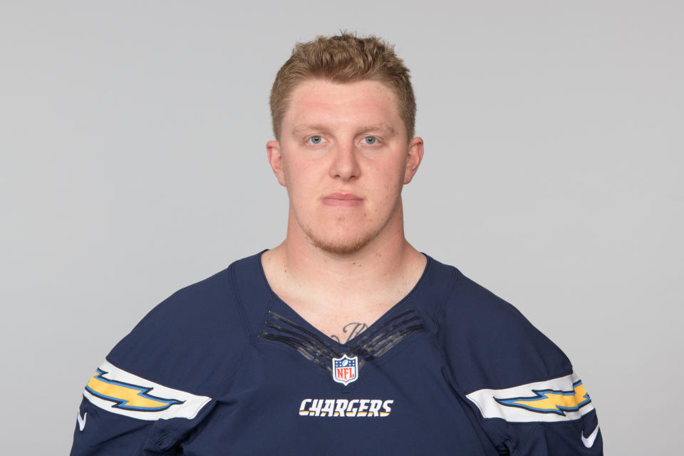 Undrafted offensive lineman Zack Golditch has a good shot of making the Chargers’ roster. On July 20, 2012, he was shot in the neck during the Aurora, Colorado, movie theater shooting. (AP)