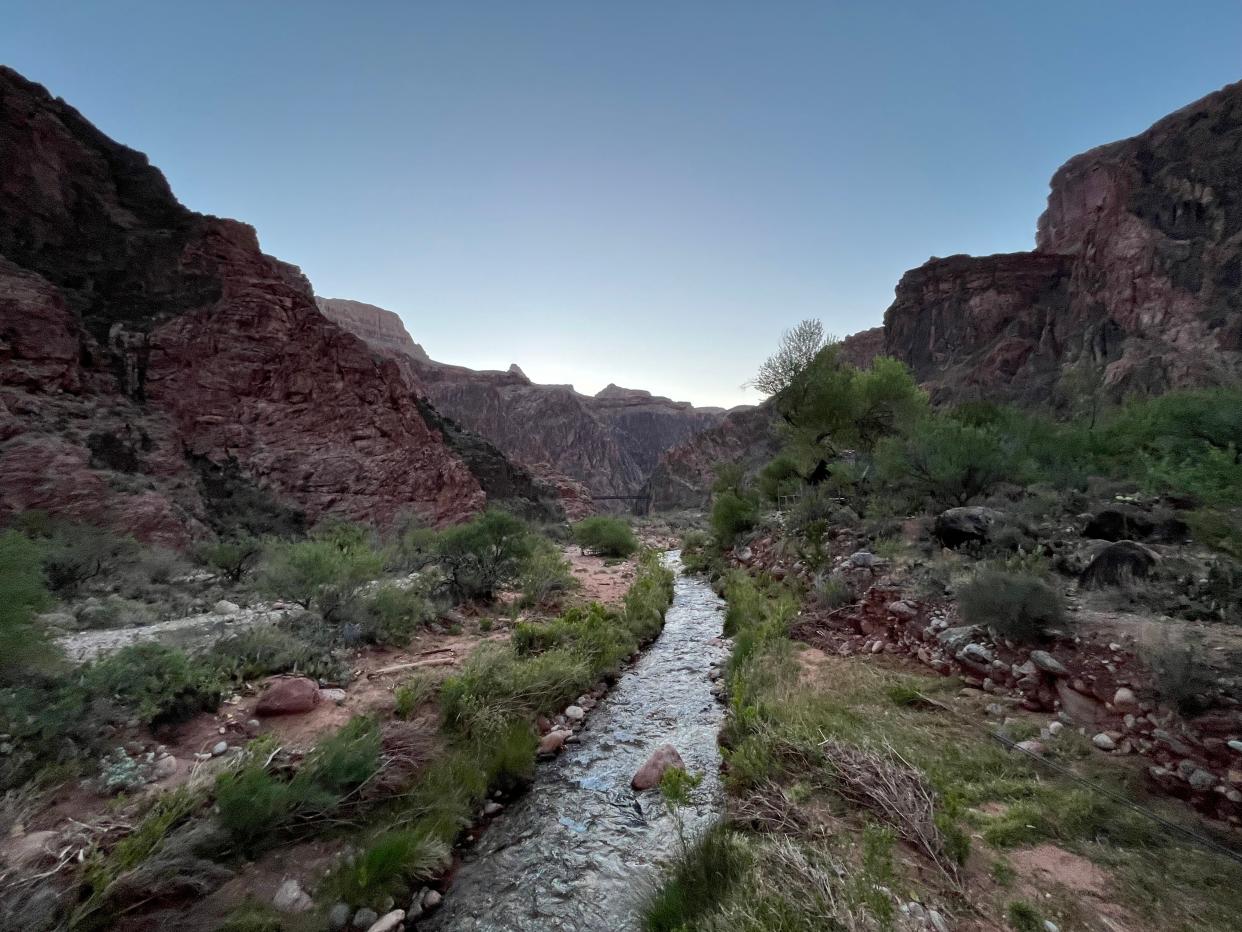 A river inside the Grand Canyon