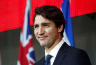 Canada's Prime Minister Justin Trudeau speaks during a press conference where Alphabet Inc, the owner of Google, announced the project "Sidewalk Toronto", that will develop an area of Toronto's waterfront using new technologies to develop high-tech urban areas in Toronto, Ontario, Canada October 17, 2017. REUTERS/Mark Blinch