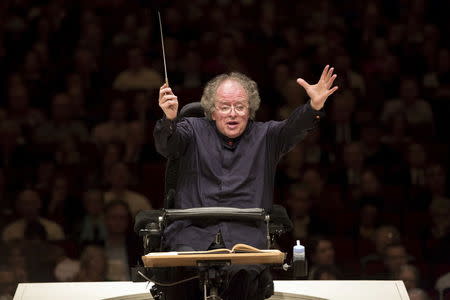 Metropolitan Opera (MET) Music Director James Levine leading the MET Orchestra at Carnegie Hall in a concert in New York in this May 19, 2013 handout photo provided by the MET on April 14, 2016. REUTERS/Marty Sohl/Metropolitan Opera/Handout via Reuters