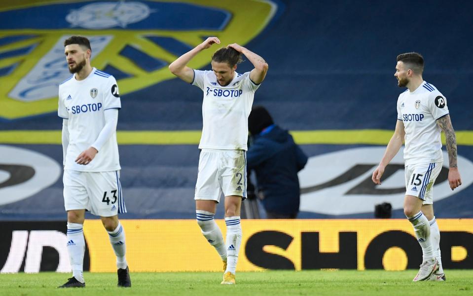 Mateusz Klich, Luke Ayling and Stuart Dallas.