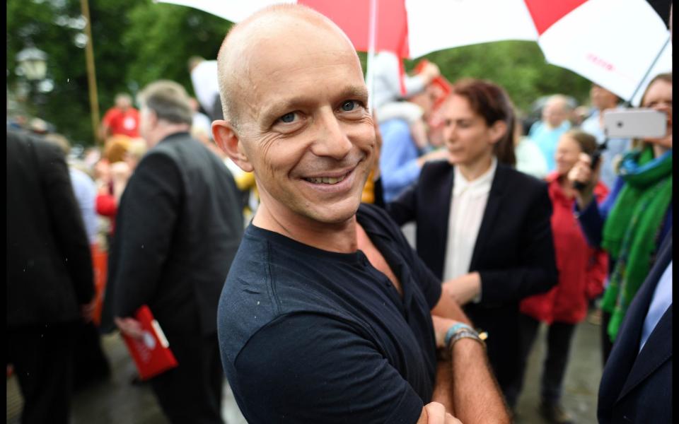 Steve Hilton, David Cameron's former adviser, on the Vote Leave campaign trail - Credit: Andrew Parsons/i-Images