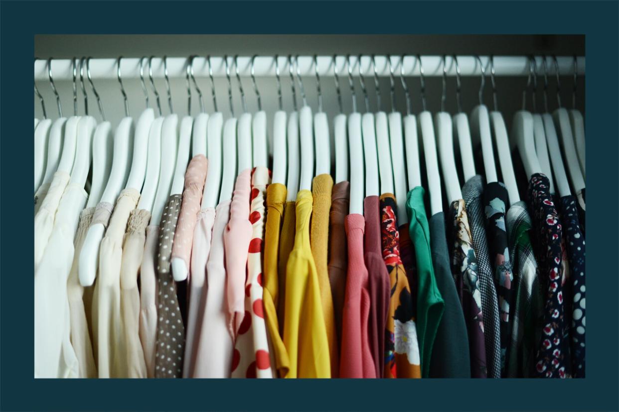 color coordinated closet