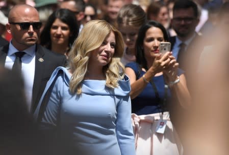 Slovakia's President Zuzana Caputova takes office in Bratislava