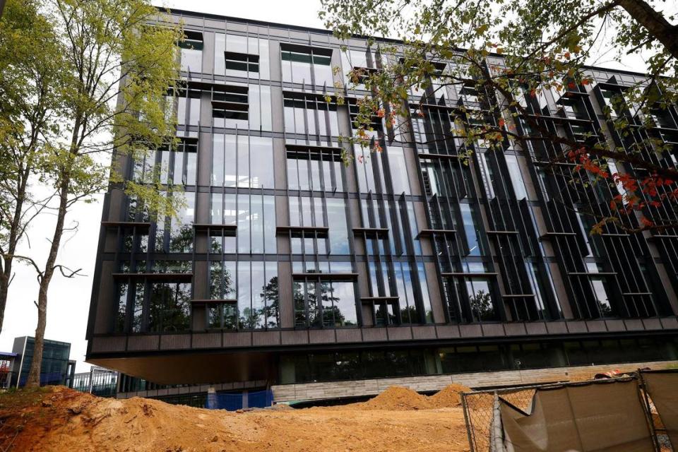 The partially completed Centene offices on Governor Hunt Road in Charlotte, N.C., Friday, Aug. 19, 2022. Centene announced it is backing out of plans to create its East Coast hub in Charlotte.