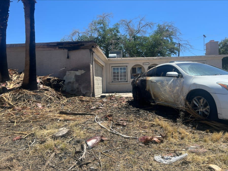 Las Vegas Fire and Rescue responded to several reports of a fire in a central Las Vegas valley neighborhood early Wednesday morning.