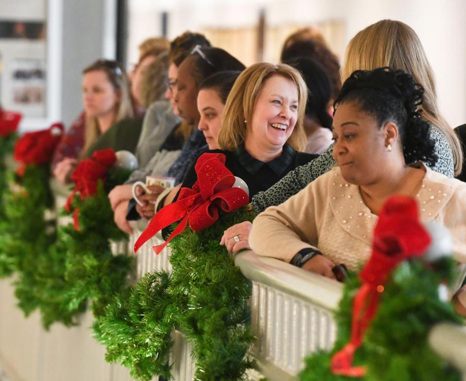 Nov 29, 2022; Tuscaloosa, Alabama, USA;  Shelton State celebrated the holiday season with the annual Christmas tree lighting and Sing-Along in the atrium at the Martin Campus.