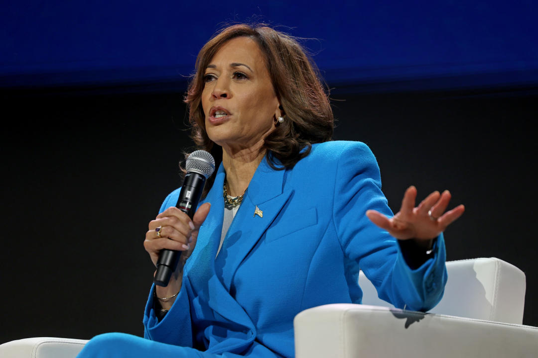 Vice President Kamala Harris at the 30th annual Essence Festival of Culture.