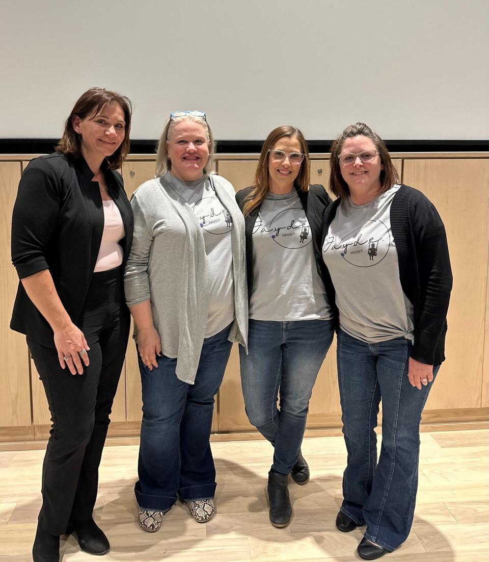 Members of The Child Advocacy Network of Monroe County’s JAYDE project include Christi Rogers, left, Amy Zarend, Nicki Eyler and Chelsea Fultz.