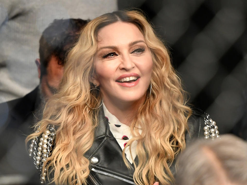 <p>Music recording artist Madonna watches the middleweight bout between Chris Weidman of the United States and Yoel Romero of Cuba during the UFC 205 event at Madison Square Garden on November 12, 2016 in New York City. (Photo by Jeff Bottari/Zuffa LLC/Zuffa LLC via Getty Images) </p>