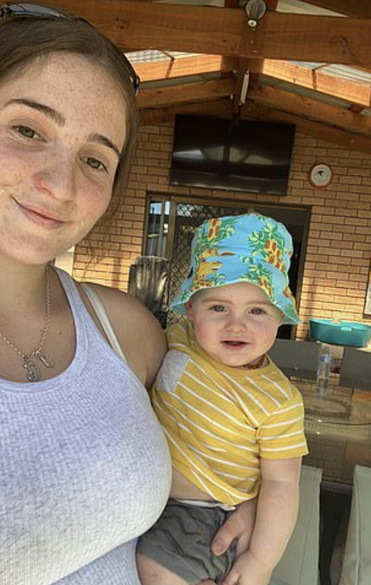 Ashleigh Chapman and her son Heath.