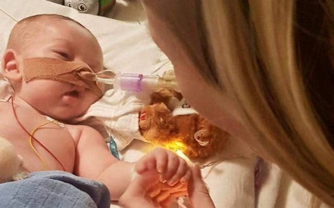 Terminally-ill 11-month-old Charlie Gard, with mother Connie Yates - HANDOUT