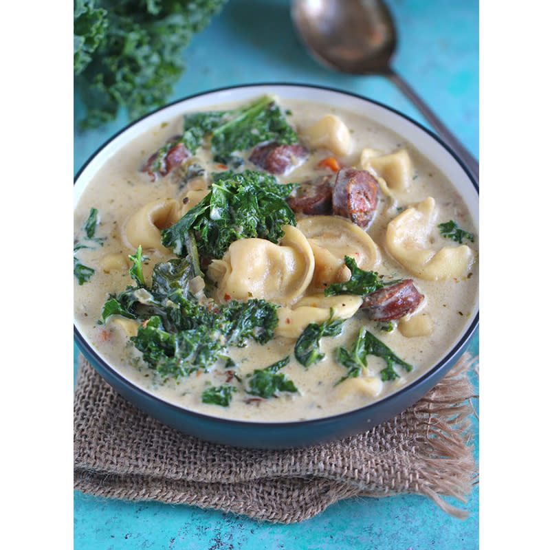 16. Creamy Slow Cooker Tortellini Soup