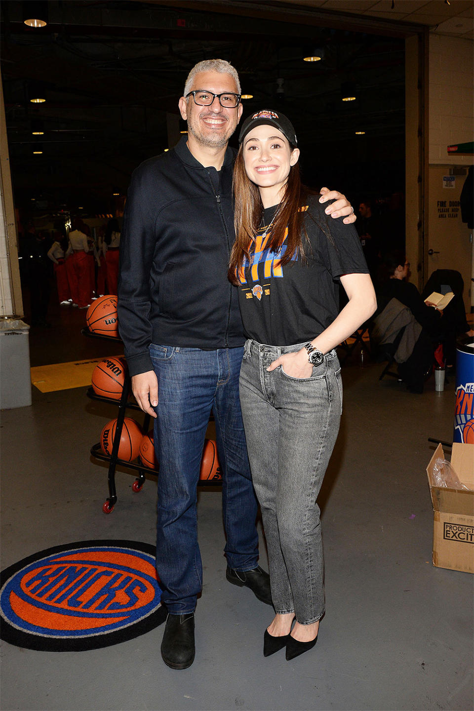 Emmy Rossum Attends New York Knicks Game 3 Weeks After Welcoming Baby ...