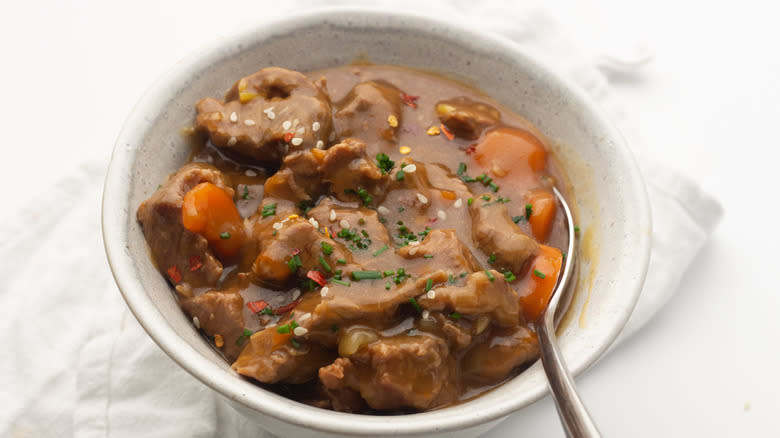 bowl of Korean beef stew