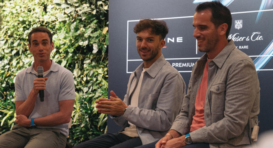Meylen brothers of Moser with F1 driver Pierre Gasly.