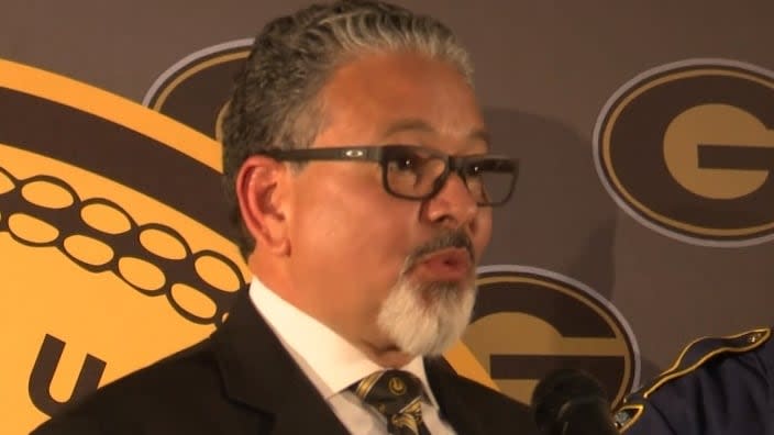Grambling State University President Rick Gallot spoke about the early Sunday morning shooting at a news conference later that day, saying, “Our students come here for an education, and far too often, it’s outsiders who have created these situations that have put life and limb in danger.” (Photo: Screenshot: Fox 8)