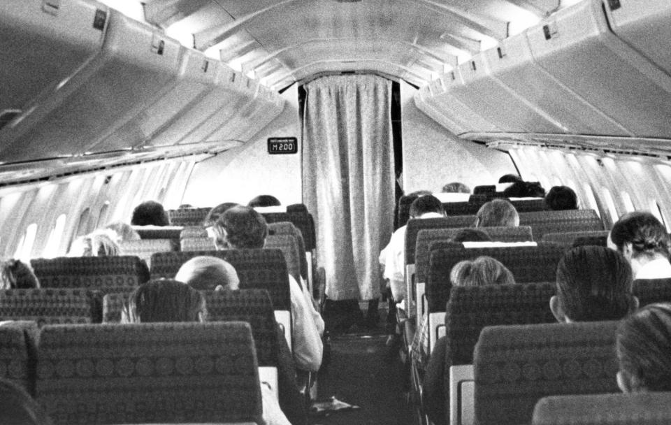 The cabin of a Concorde plane