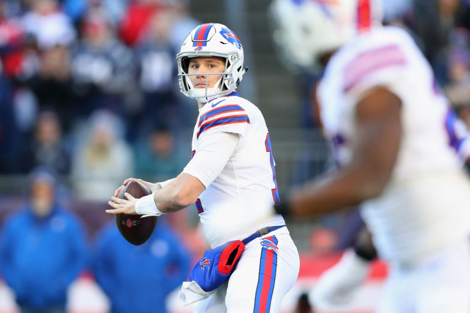 Is Josh Allen destined to follow the same road as Tim Tebow? (Photo by Maddie Meyer/Getty Images)