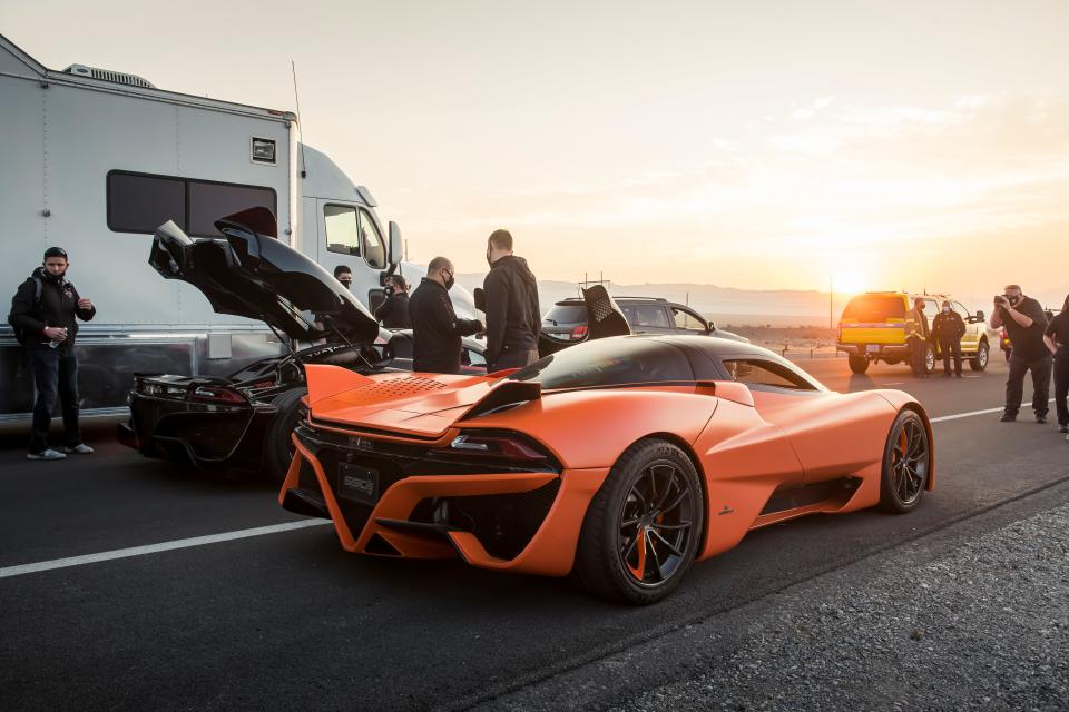 A non-speed-record-prepped SSC Tuatara in a subtle shade of orange.