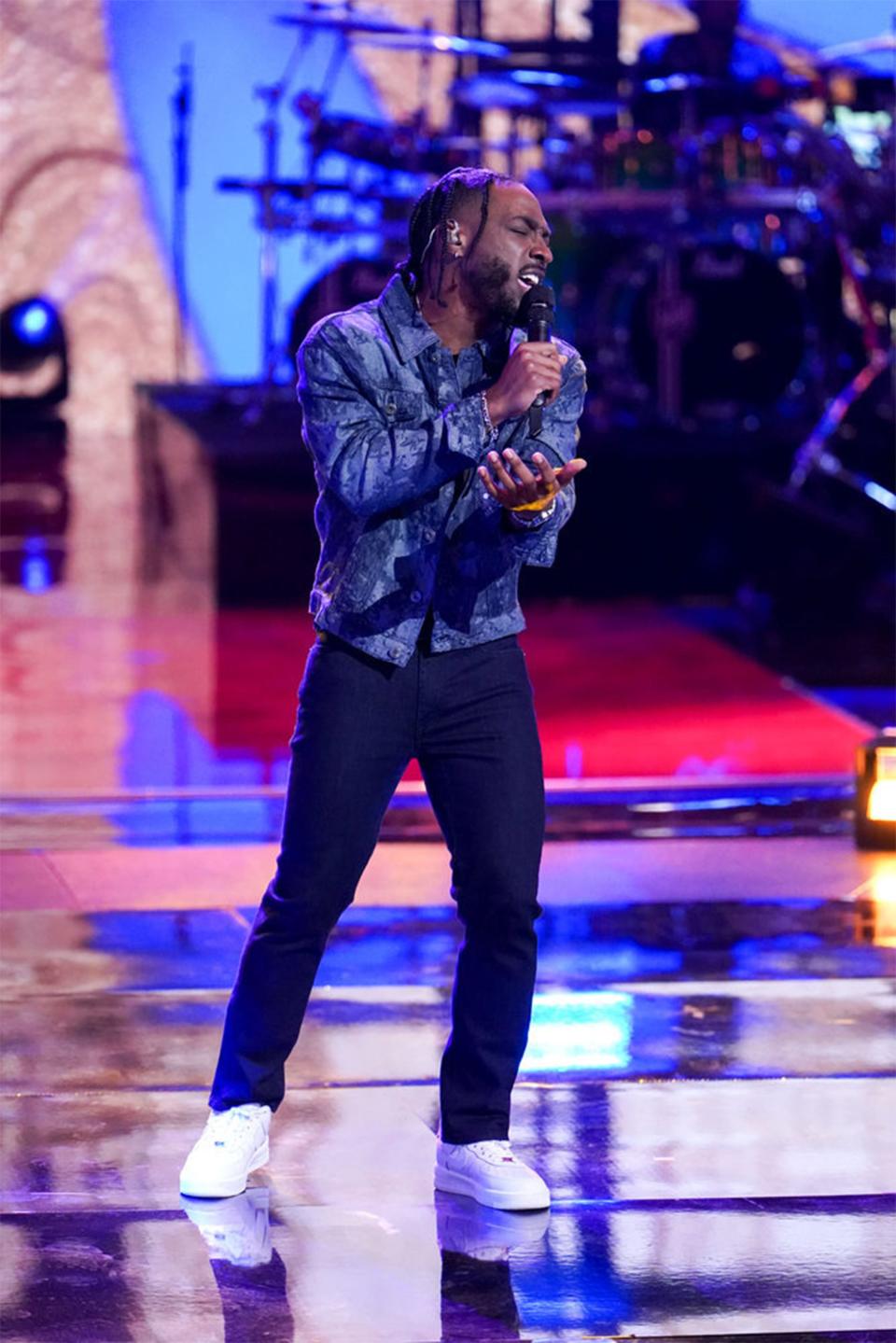 Montgomery resident D.Smooth sings "Location" on the Monday, May 8, 2023, episode of NBC's "The Voice."