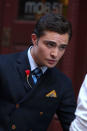 <p>It seemed as though Chuck Bass (Ed Westwick) had been punished enough as <i>Gossip Girl</i>'s season 3 was coming to a close. His relationship with Blair Waldorf (Leighton Meester) crashed from better-than-ever to couldn't-be-worse when she fled to Paris after learning Chuck slept with Jenny Humphrey (Taylor Momson), <i>and</i> he got punched by Dan Humphrey (Penn Badgley). But by the end of the finale, Chuck had one final blow to endure.</p> <p>After drowning his sorrows at a bar, Chuck is mugged on the streets of Europe. He offers money but the thieves take something far more valuable to him: an engagement ring obviously intended for Blair. When he tries to fight back, one of the assailants fires a bullet. The scene leaves Chuck shot and lying on the ground (and fans' jaws on the floor).</p>