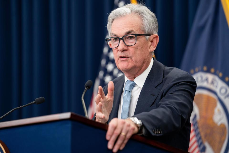 FTSE  Washington, USA. 22nd Mar, 2023. U.S. Federal Reserve Chair Jerome Powell attends a press conference in Washington, DC, the United States, on March 22, 2023. The Fed raised interest rates by 25 basis points at the conclusion of its two-day meeting on Wednesday, lifting the target range of the federal funds rate to 4.75-5 percent. Credit: Liu Jie/Xinhua/Alamy Live News