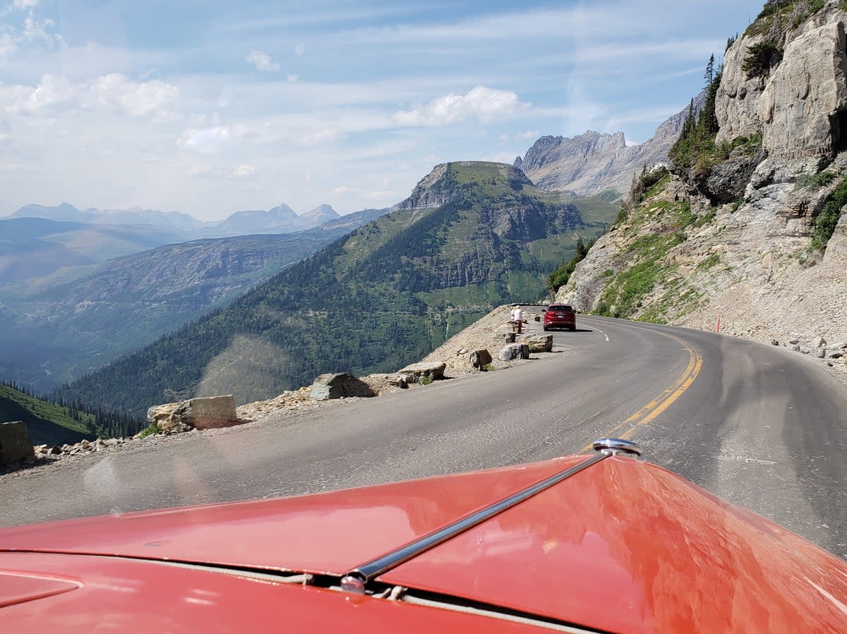 Trading the RV for the view from the front seat of Red Bus tours in Yellowstone (Simon and Susan Veness)