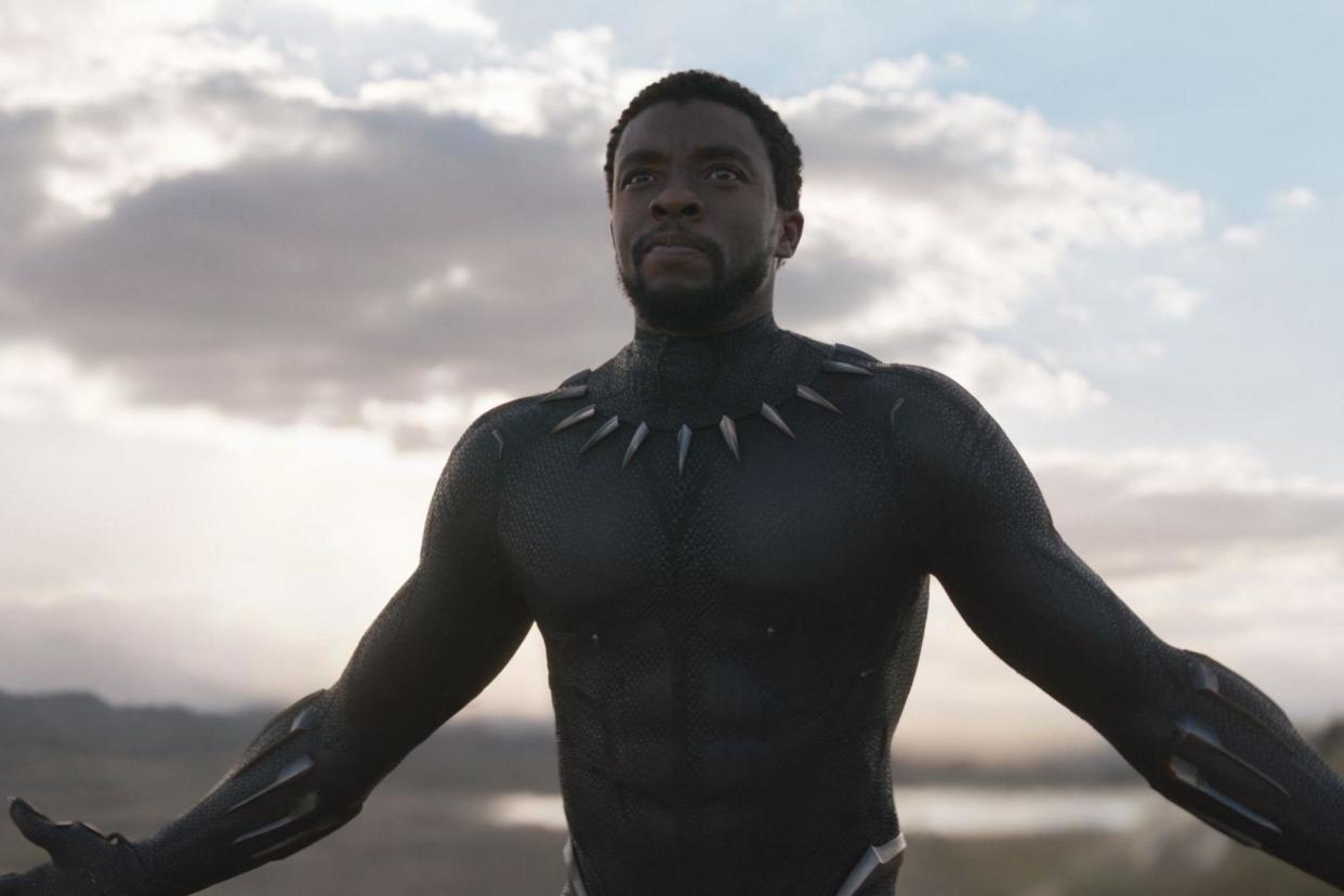 Chadwick Boseman in 'Black Panther' (2018): Rex Features