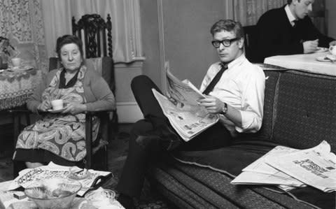 Michael Caine with his mother Ellen Micklewhite - Credit:  Harry Dempster/Hulton